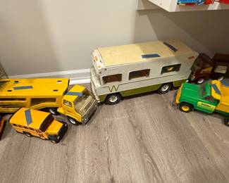 Vintage metal Tonka trucks