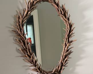 Horchow large faux antler mirror