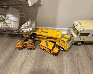 Vintage metal Tonka trucks