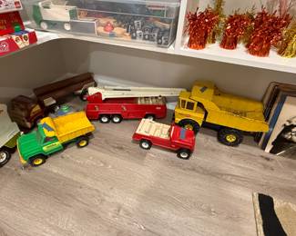 Vintage metal Tonka trucks