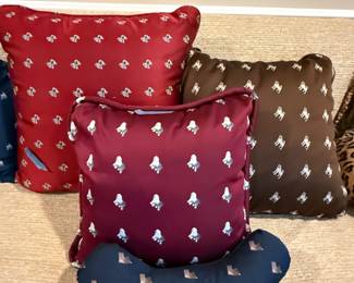 Decorative show dog theme pillows