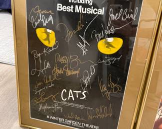Cats cast signed poster
