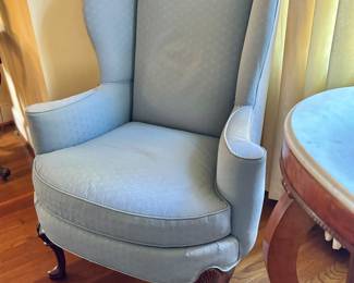 Queen Anne Style Wing Back Chair