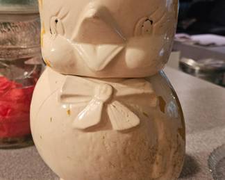 Very old birdie cookie jar