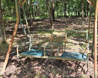 Vintage metal glider swing 