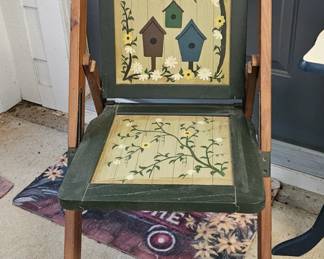 Painted wooden chair