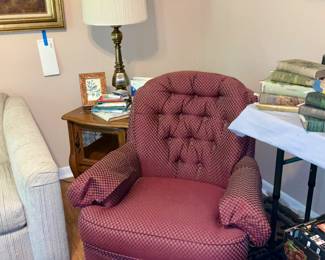 Swivel, armchairs. Matching pair