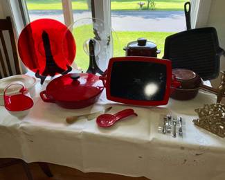 Cookware, Enamelware, cast iron, Dansk, Staub, bean pot stoneware 