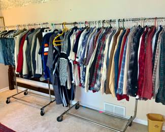 Men's Clothing, Size L & XL , Pants sizes 34 x34 , 32 x 34