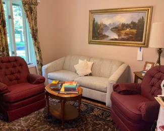 Sleeper sofa, Swivel arm chairs