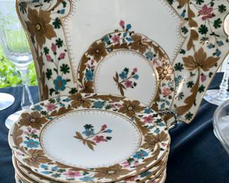 Antique, Royal Vienna, Porcelain, serving set