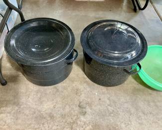 Canning Supplies, mason jars, books, crocks, stoneware, measuring bowls, funnels, tongs, sifters  