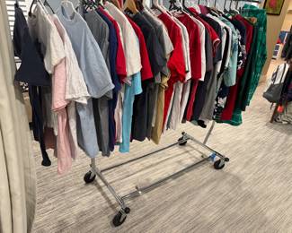 Lots of clothes and shoes throughout the home 