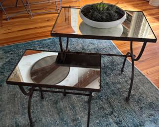Mirrored top side tables - 4 available 