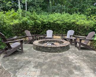 Lots of outdoor furniture 