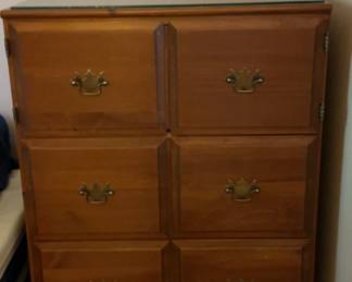 Wooden Side By Side Drawer Cabinet