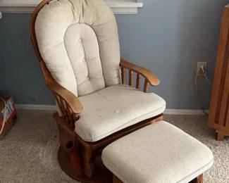 Sliding Rocking Chair And Ottoman