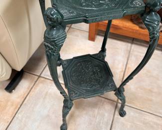 Victorian bronze painted plant stand