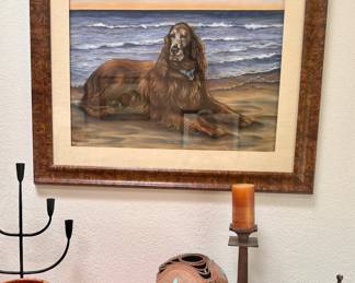 My client was an animal lover, Original Painting Irish setter