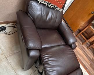 Pair of leather recliners