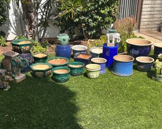 Many beautiful pots