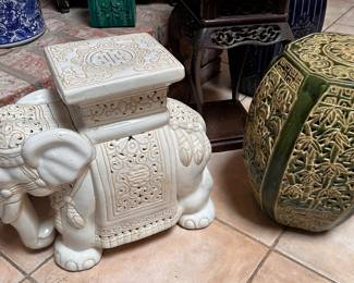 SOOOOO many garden stools