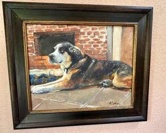 Original oil of beautiful dog!