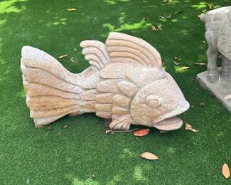 Large cement fish