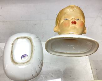 ROYAL JAPAN PORCELAIN DOLL TRINKET ROYAL JAPAN PORCELAIN BISQUE DOLL TRINKET BOX