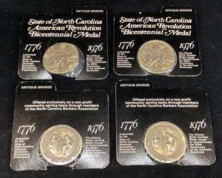 (4) STATE OF NORTH CAROLINA BICENTENNIAL BRONZE MEDALS
