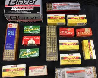 ASSORTED .22cal AMMUNITION, PMC, WINCHESTER, BLAZER