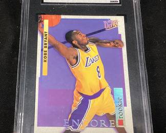 1997 KOBE BRYANT FLEER #266 ROOKIE ENCORE BASKETBALL CARD GRADED 8.5 BY SGC