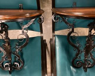 PAIR OF DECORATIVE WALL SHELVES NO SHIPPING PICKUP ONLY