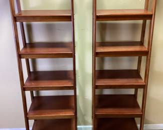 PAIR OF LADDER BOOKSHELVES NO SHIPPING PICKUP ONLY