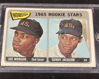 1965 TOPPS JOE MORGAN & SONNY JACKSON #16 BASEBALL CARD, JOE MORGAN ROOKIE YEAR