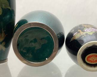 (6 PCS) VTG. JAPANESE VASES ARTMARK SATO STYLE (6 PCS) VTG. JAPANESE VASES ARTMARK SATO STYLE 7,5,4 INCHES TALL