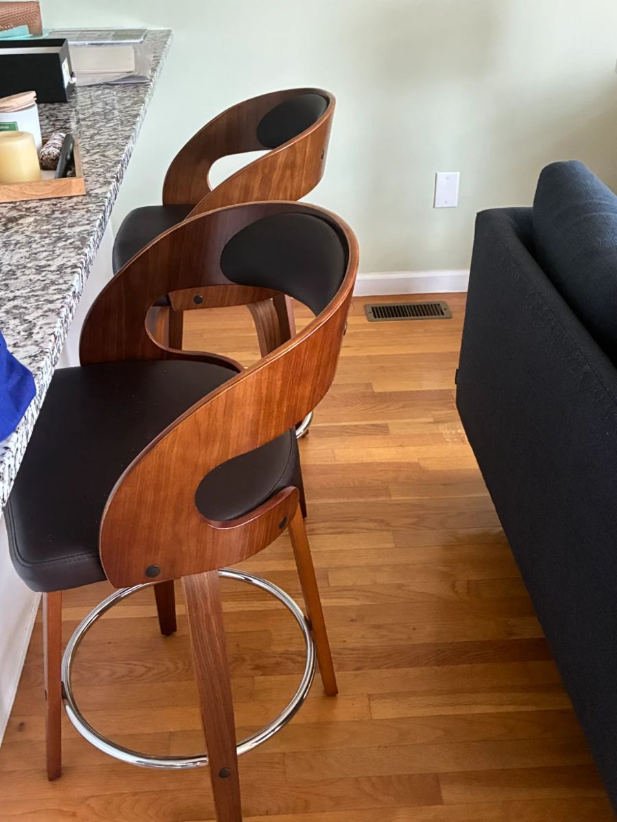 2 bar stools mid century $80