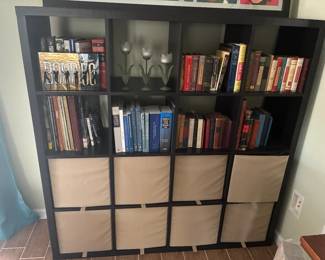 16 cubes black solid Ikea piece - $80 without the bins or $100 with 8 bins