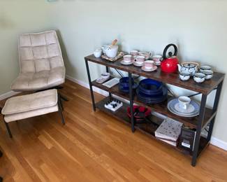 modern desk matching credenza $80 (everything on this is also for sale!)