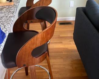 2 bar stools mid century $80
