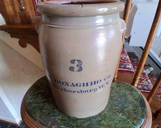 donaghho co parkersburg wva stoneware 3 gallon crock