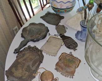 German silver ladies Victorian purses