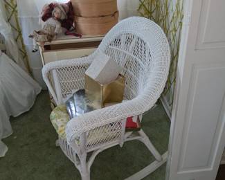 white wicker rockers