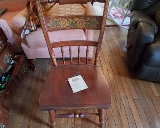 Hitchcock chair with certification