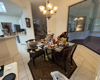 Kitchen table and 4 chairs also 2 bar stools