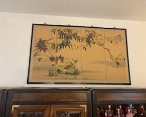 Oriental 4 panel painting