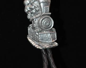 J Ritter steam train bolo tie