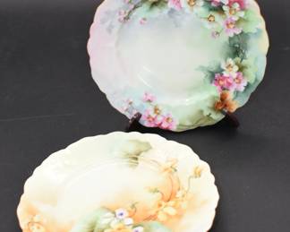 pair of vintage Royal O & E G Austria mini plates
