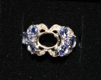 blank bezel with tanzanite accent