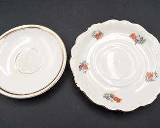 2 saucers-one is stamped Germany U.S. Zone